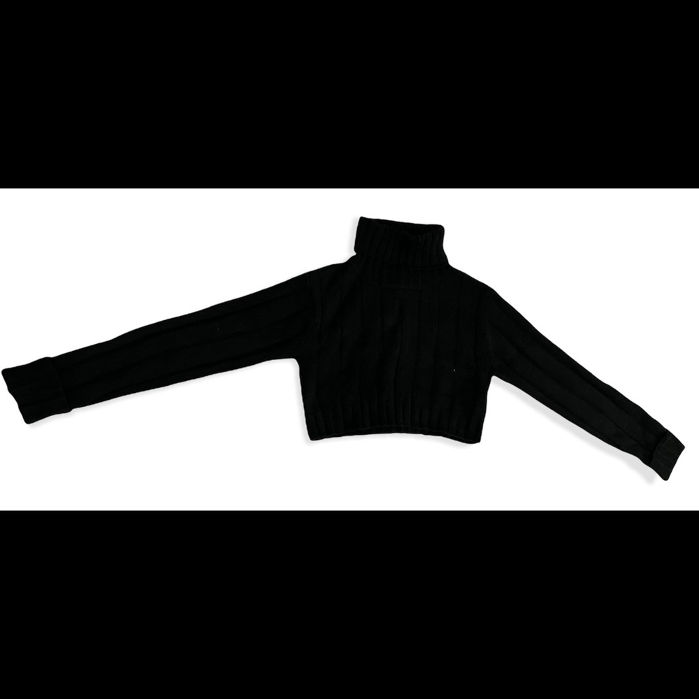 Cropped black sweater